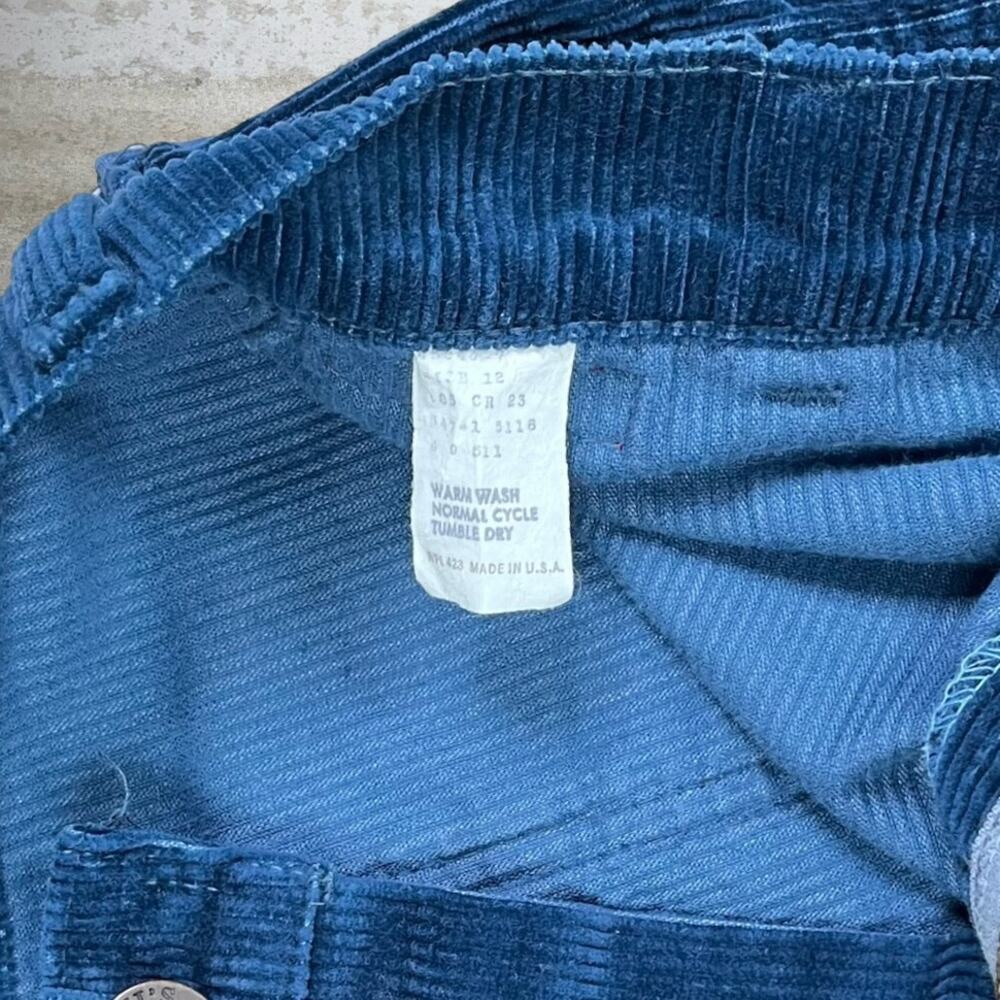 True Vintage 70s Levis Corduroy Pants 26x32 Navy Blue Made in USA 34741-5118 - Picture 5 of 5